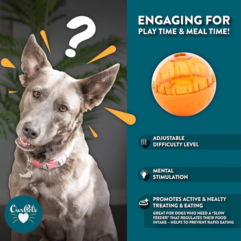 Our Pets IQ Treat Ball Dog Toy - 3-Inch Interactive Treat Dispenser for Dogs - Image 3